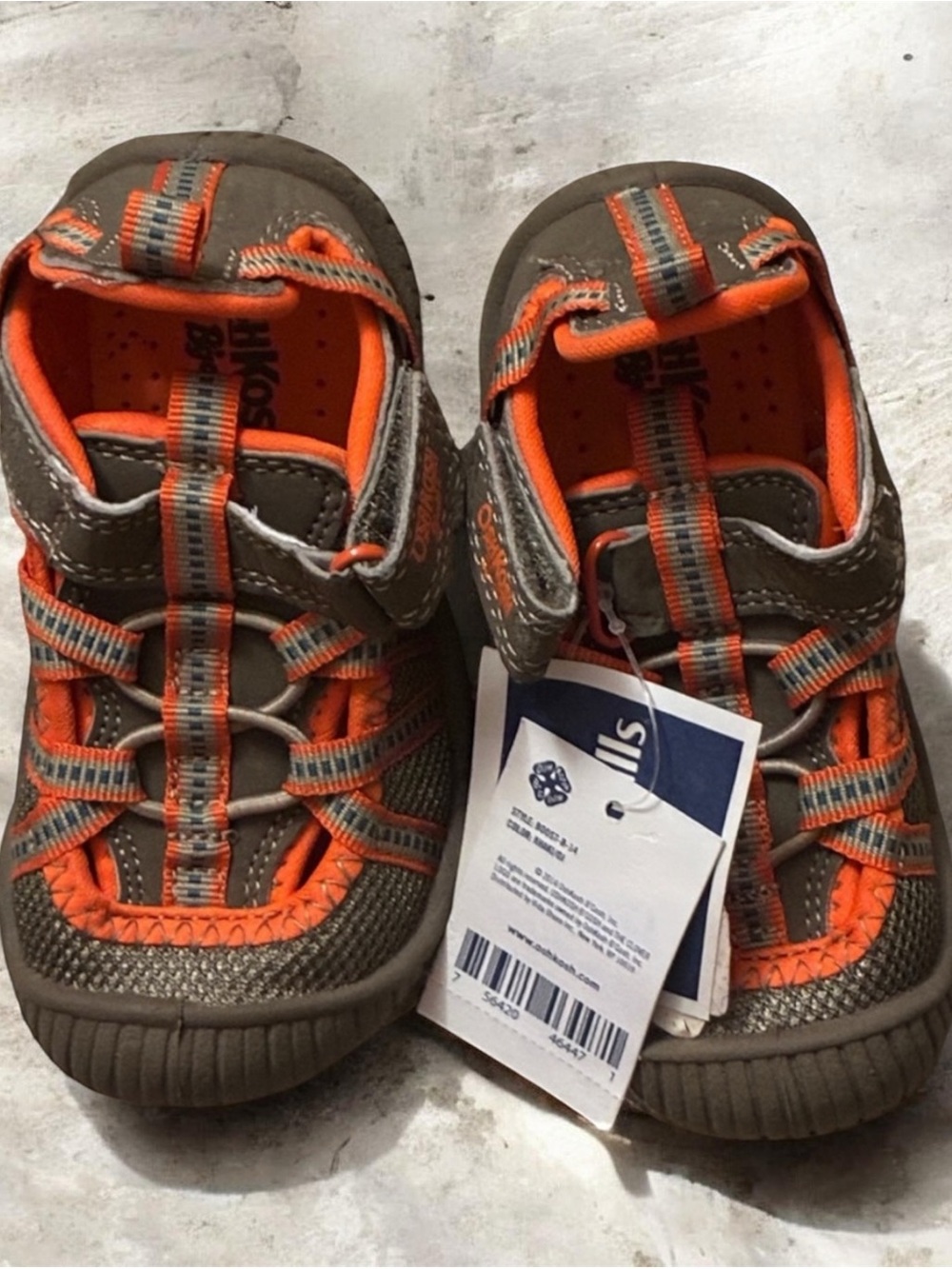 Kids Outdoor Sandal - Orange & Brown